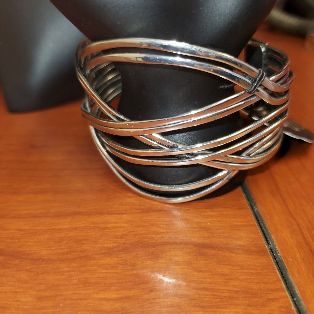 Silver bangle bracelet